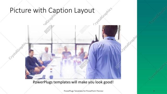 Picture with Caption presentation slide layout