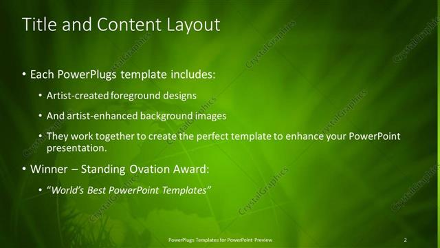 Title and Content presentation slide layout