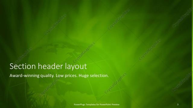 Section Header presentation slide layout