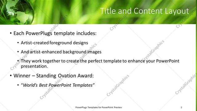 Title and Content presentation slide layout
