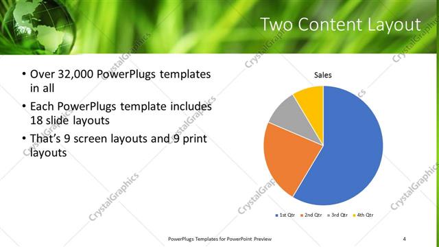 Two Content presentation slide layout