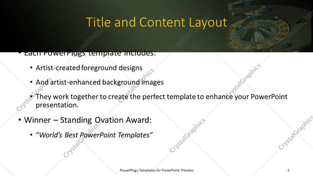 Title and Content presentation slide layout