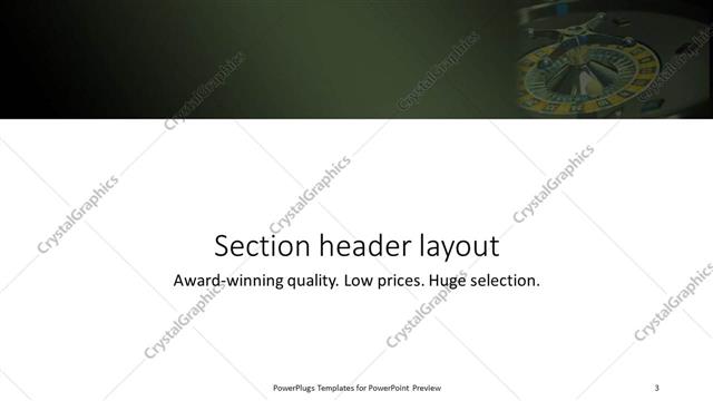 Section Header presentation slide layout