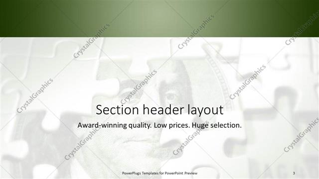 Section Header presentation slide layout