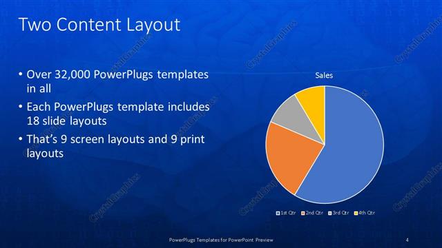 Two Content presentation slide layout