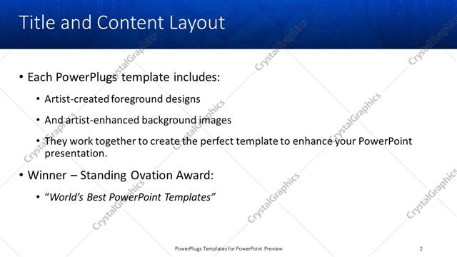 Title and Content presentation slide layout