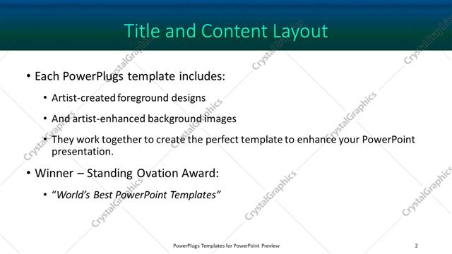 Title and Content presentation slide layout