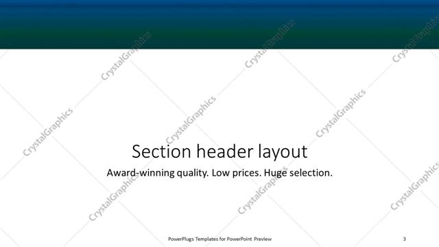 Section Header presentation slide layout