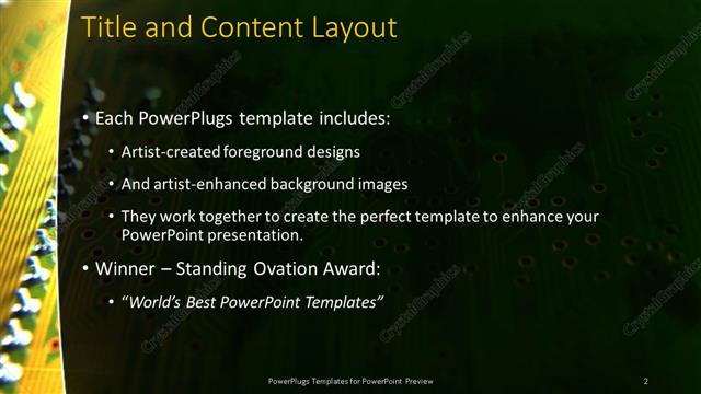 Title and Content presentation slide layout
