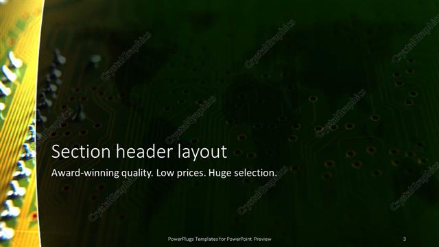 Section Header presentation slide layout