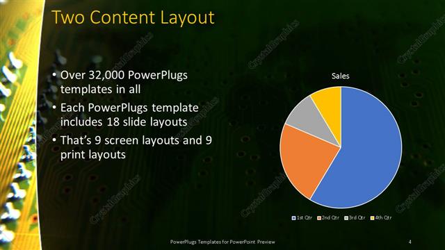 Two Content presentation slide layout