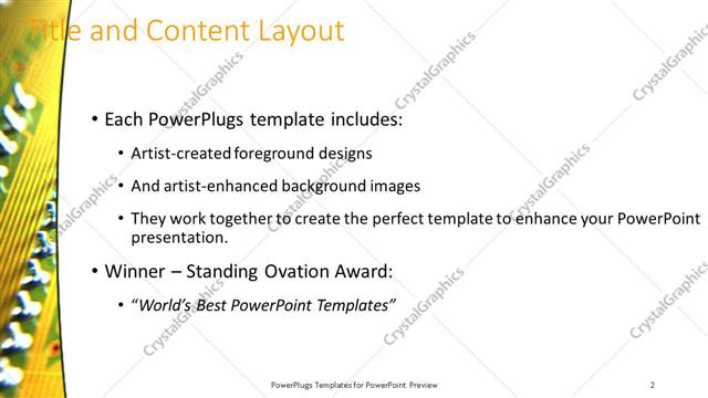 Title and Content presentation slide layout