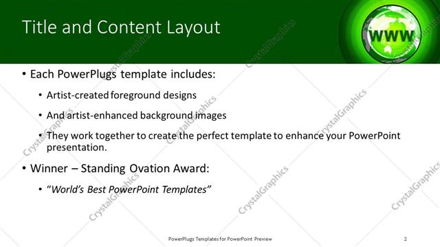 Title and Content presentation slide layout