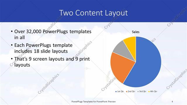 Two Content presentation slide layout