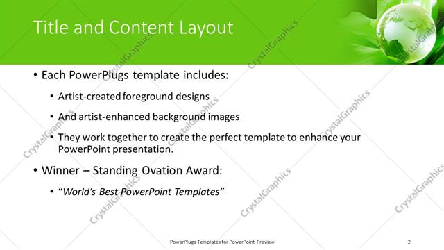 Title and Content presentation slide layout