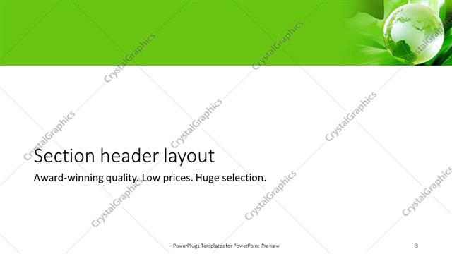 Section Header presentation slide layout