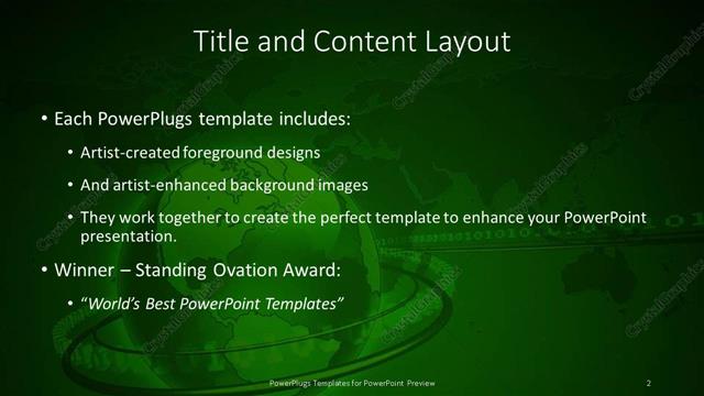 Title and Content presentation slide layout