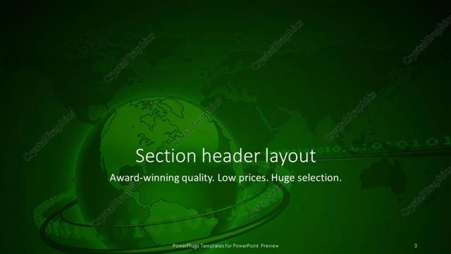 Section Header presentation slide layout