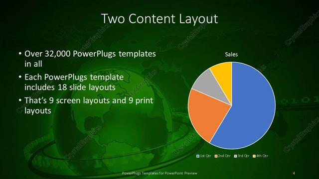 Two Content presentation slide layout