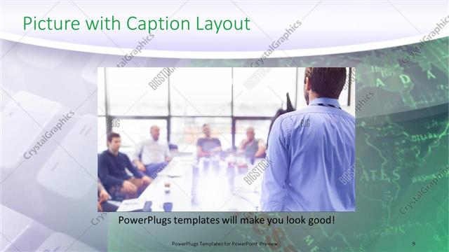 Picture with Caption presentation slide layout