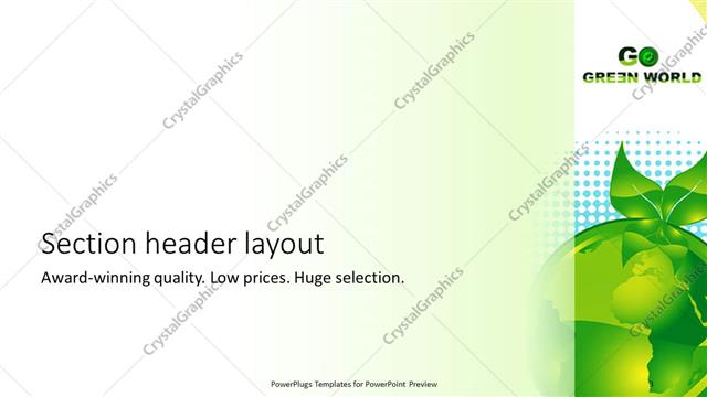 Section Header presentation slide layout