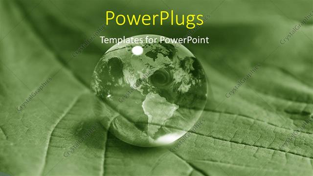  Presentation with leave - Green earth over the green leave