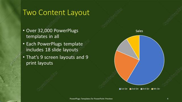 Two Content presentation slide layout