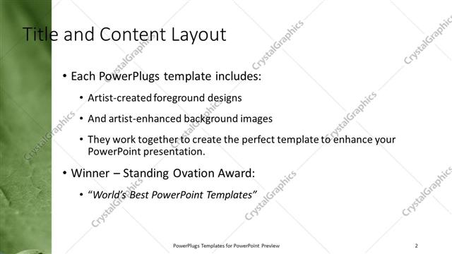 Title and Content presentation slide layout