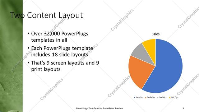 Two Content presentation slide layout