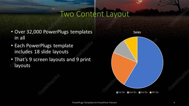 Two Content presentation slide layout