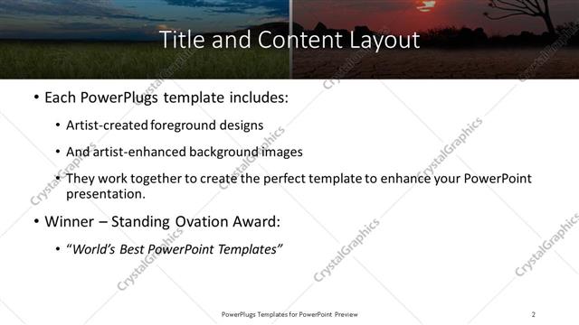 Title and Content presentation slide layout