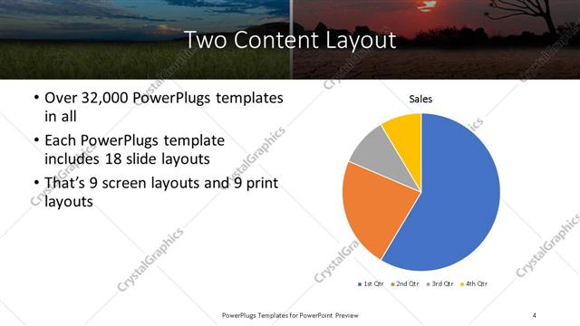 Two Content presentation slide layout