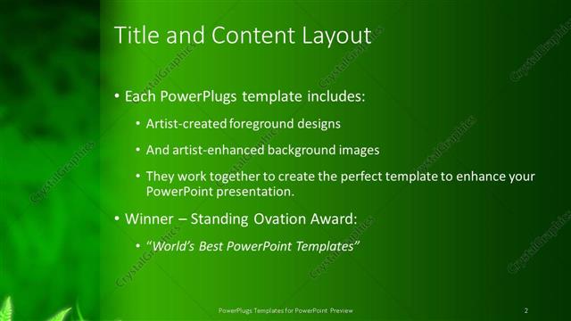 Title and Content presentation slide layout