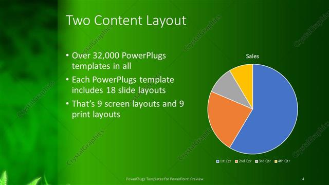 Two Content presentation slide layout
