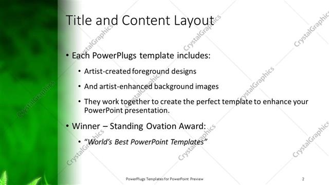 Title and Content presentation slide layout