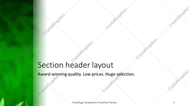 Section Header presentation slide layout