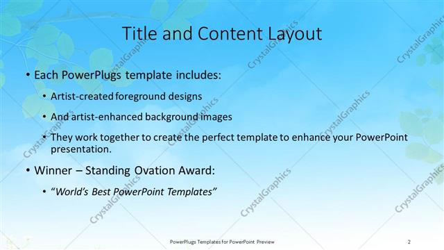Title and Content presentation slide layout