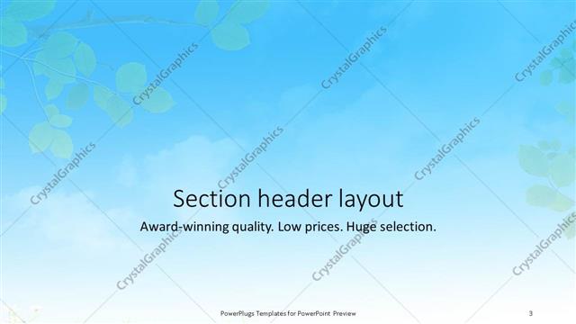 Section Header presentation slide layout