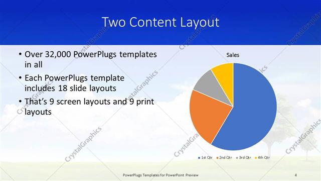 Two Content presentation slide layout
