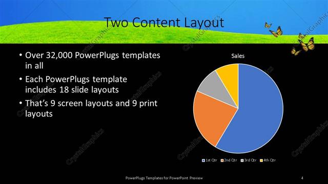 Two Content presentation slide layout