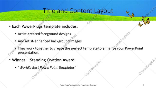 Title and Content presentation slide layout