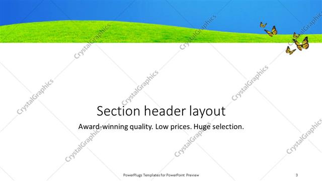 Section Header presentation slide layout