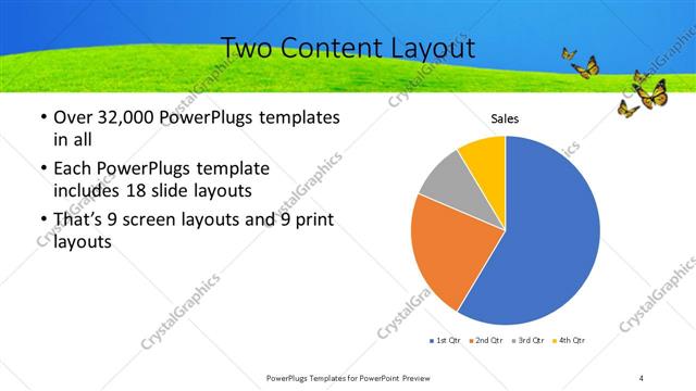 Two Content presentation slide layout