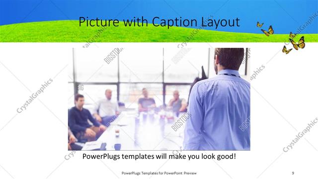 Picture with Caption presentation slide layout