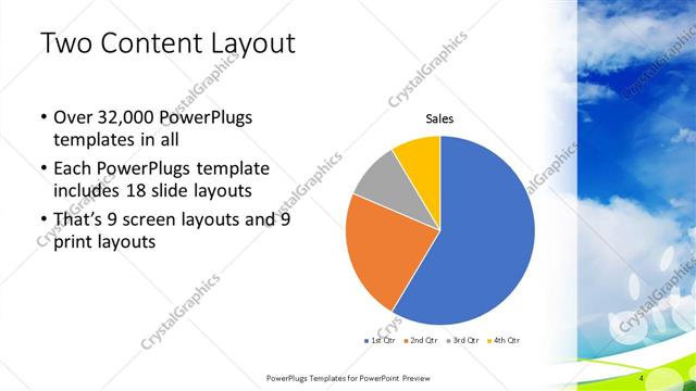 Two Content presentation slide layout