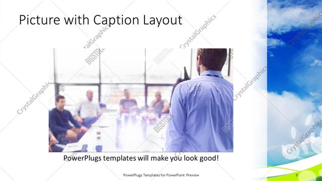Picture with Caption presentation slide layout