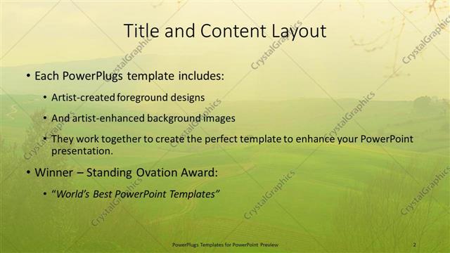 Title and Content presentation slide layout