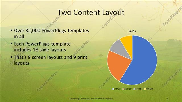 Two Content presentation slide layout