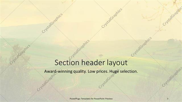 Section Header presentation slide layout