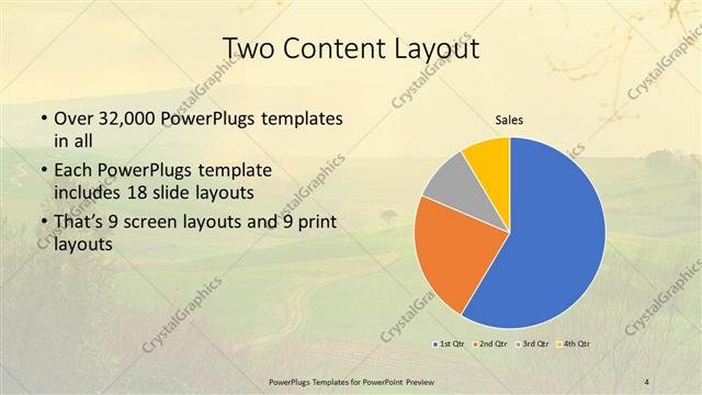 Two Content presentation slide layout